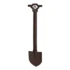 Cast Iron Garden Shovel with Built-In Thermometer - Durable Outdoor Tool