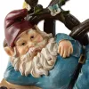 Solar Afternoon Nap Gnome - Outdoor Garden Decor with Solar Panel for Energy-Efficient Lighting