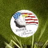 Home of the Brave Stepping Stone - Patriotic Garden Decor for Outdoor Spaces