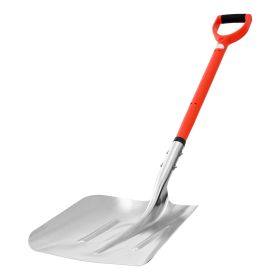 VEVOR Snow Shovel for Driveway, 14 in Wide Aluminum Alloy Snow Shovel with D-shaped Handles, Large Capacity Snowplow Shovels