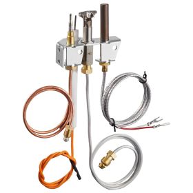 VEVOR Gas Pilot Assembly, OE 4021-732, 25660 Fireplace Gas Pilot Assembly, Natural Gas Ignition Replacement with Pilot Tube, Thermocouple, Thermo