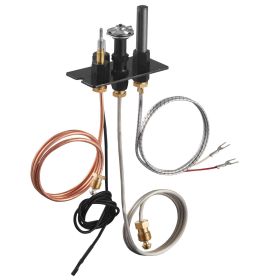 VEVOR Gas Pilot Assembly, OE 10002265, 10002264, SRV10002264 Fireplace Gas Pilot Assembly, Natural Gas & LPG Ignition Replacement, Fit Majestic