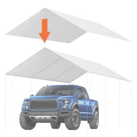 VEVOR 10 x 20 ft Carport Replacement Canopy Cover, Garage Top Tent Shelter Tarp Heavy-Duty Waterproof & UV Protected