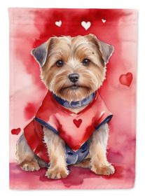 Norfolk Terrier My Valentine Garden Flag Mailbox Flag Decorative Yard Flag Banner Outside Patio Artwork Yard Flower Beds, Garden Size, Multicolor