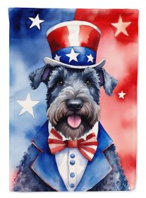 Kerry Blue Terrier Patriotic American Garden Flag Mailbox Flag Decorative Yard Flag Banner Outside Patio Artwork Yard Flower Beds, Garden Size