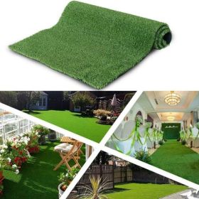 3ft x 32ft Premium Artificial Turf Mat with Drainage Holes. Thick Fake Grass with Rubber Backing, Ideal for Indoor/Outdoor Pet Areas, Garden, Law