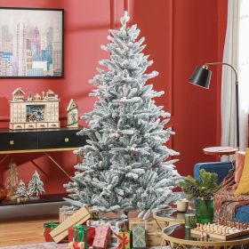 Artificial Flocked Christmas Tree with Snow Tips (Option: Green-1150x320x345 mm)