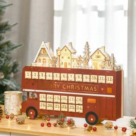 Christmas Advent Calendar (Option: Red-480x125x365 mm)