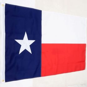 Texas Flag 3x5 ft 2x3 ft 4x6 ft 5x8 ft Heavy Duty Outdoor - Embroidered Stars- Long Lasting Color Retention - Brass Grommets and 4 Stitch Hemming (size: 5x8ft)