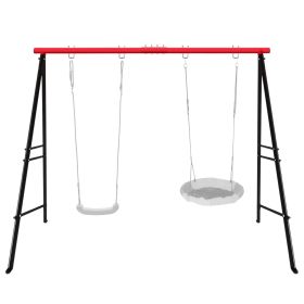 Heavy Duty Metal Swing Frame for Kids and Adults 500LBS Weight Capacity A Frame Swing Stand Only Indoor Outdoor Freestanding Backyard Swing Set B (size: 81.5*53*70in)